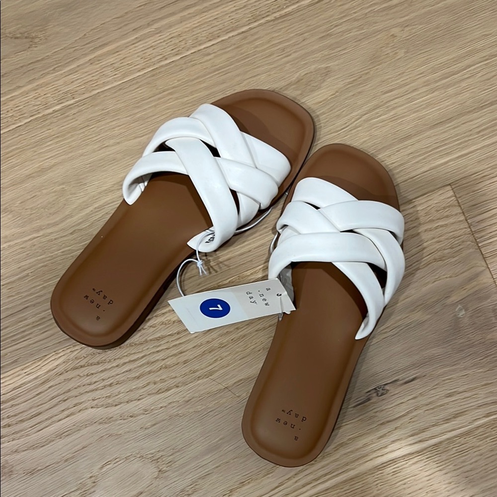 Target A New Day Women's White Slide Sandals